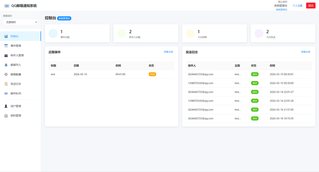 QQ邮箱通知系统